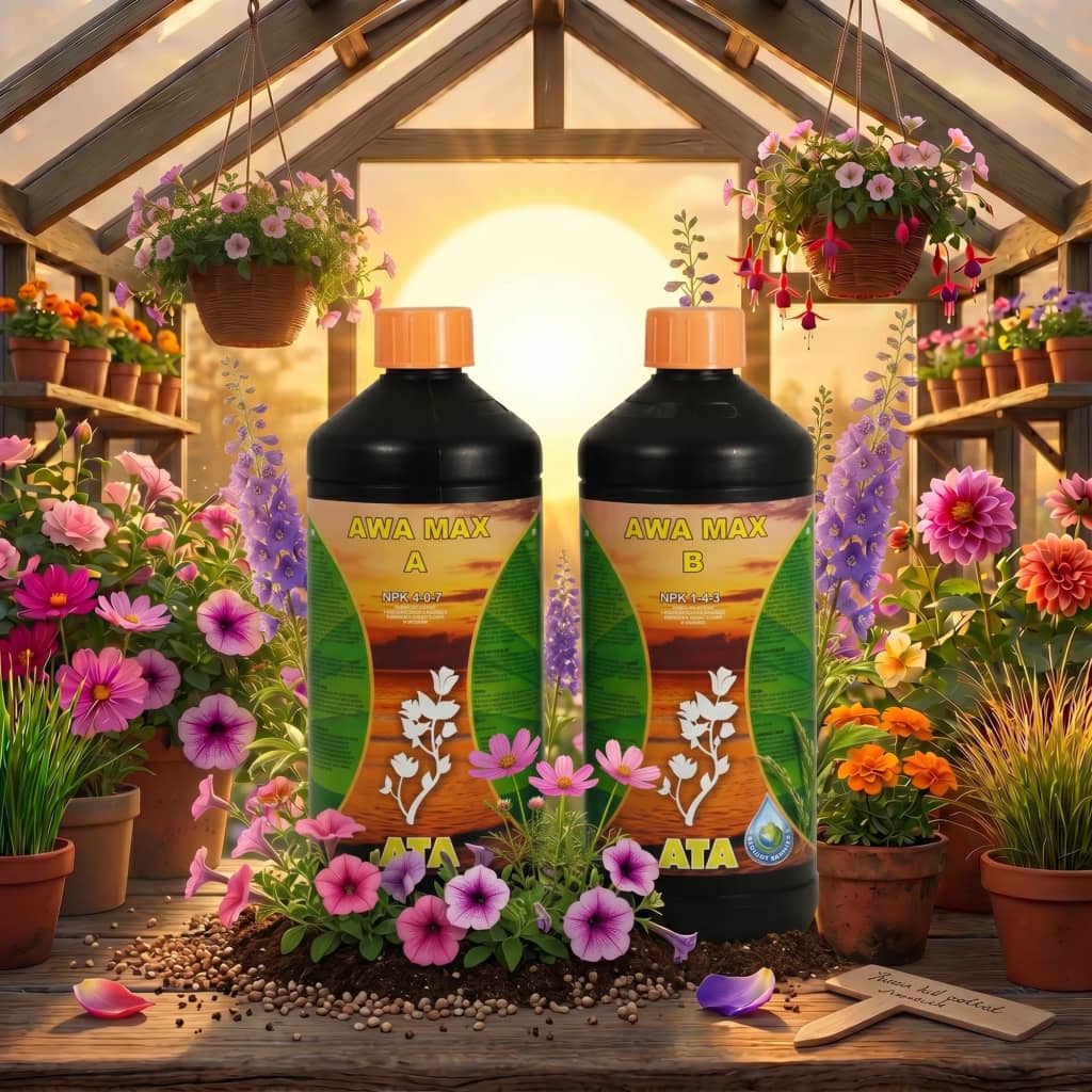 Atami ATA Awa Max A+B 1L - engrais hydroponique de floraison en deux parties pour NFT, DWC et systemes Wilma