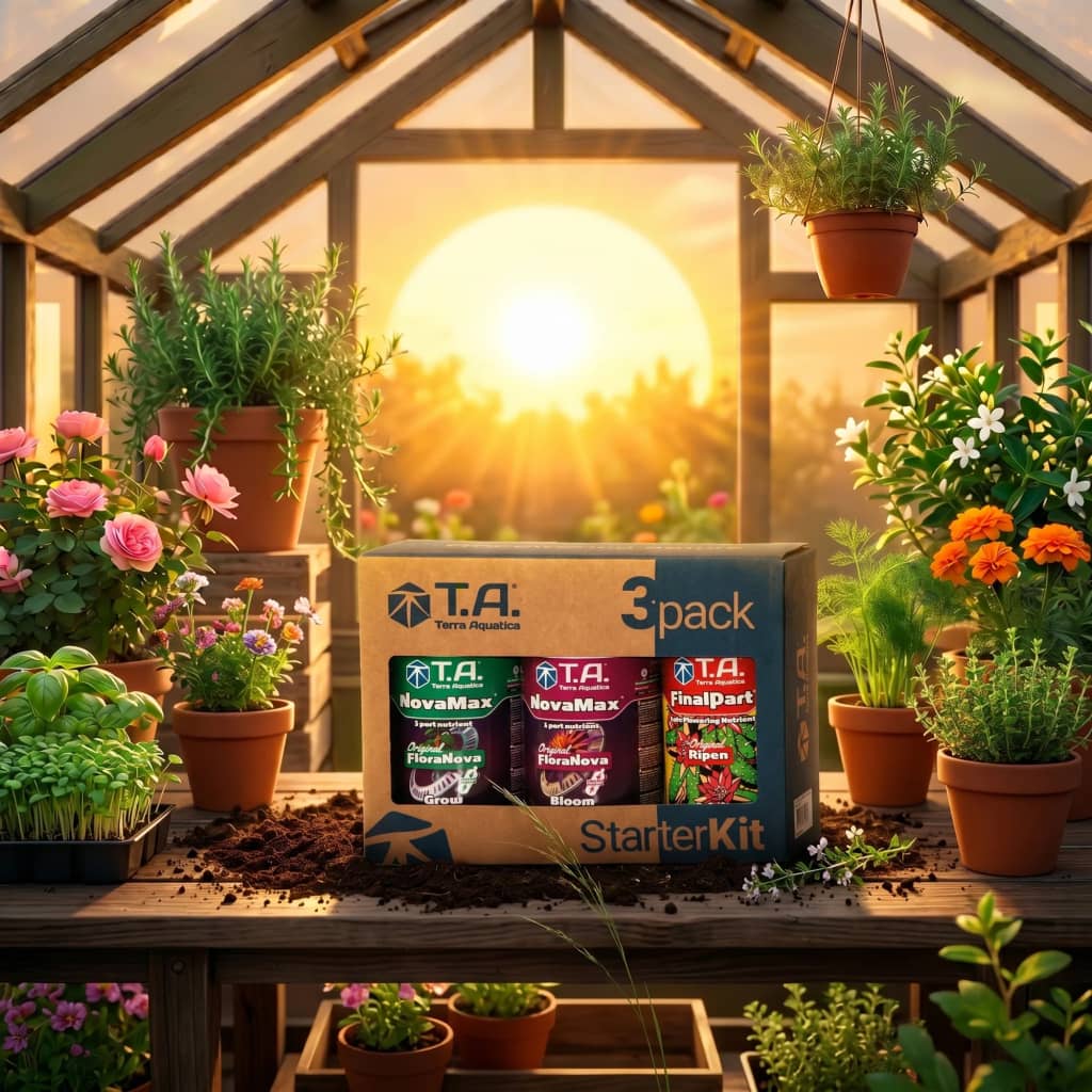 Tripack Terra Aquatica FloraNova Grow + FloraNova Bloom + Ripen, pack d'engrais complet hydroponie et terre