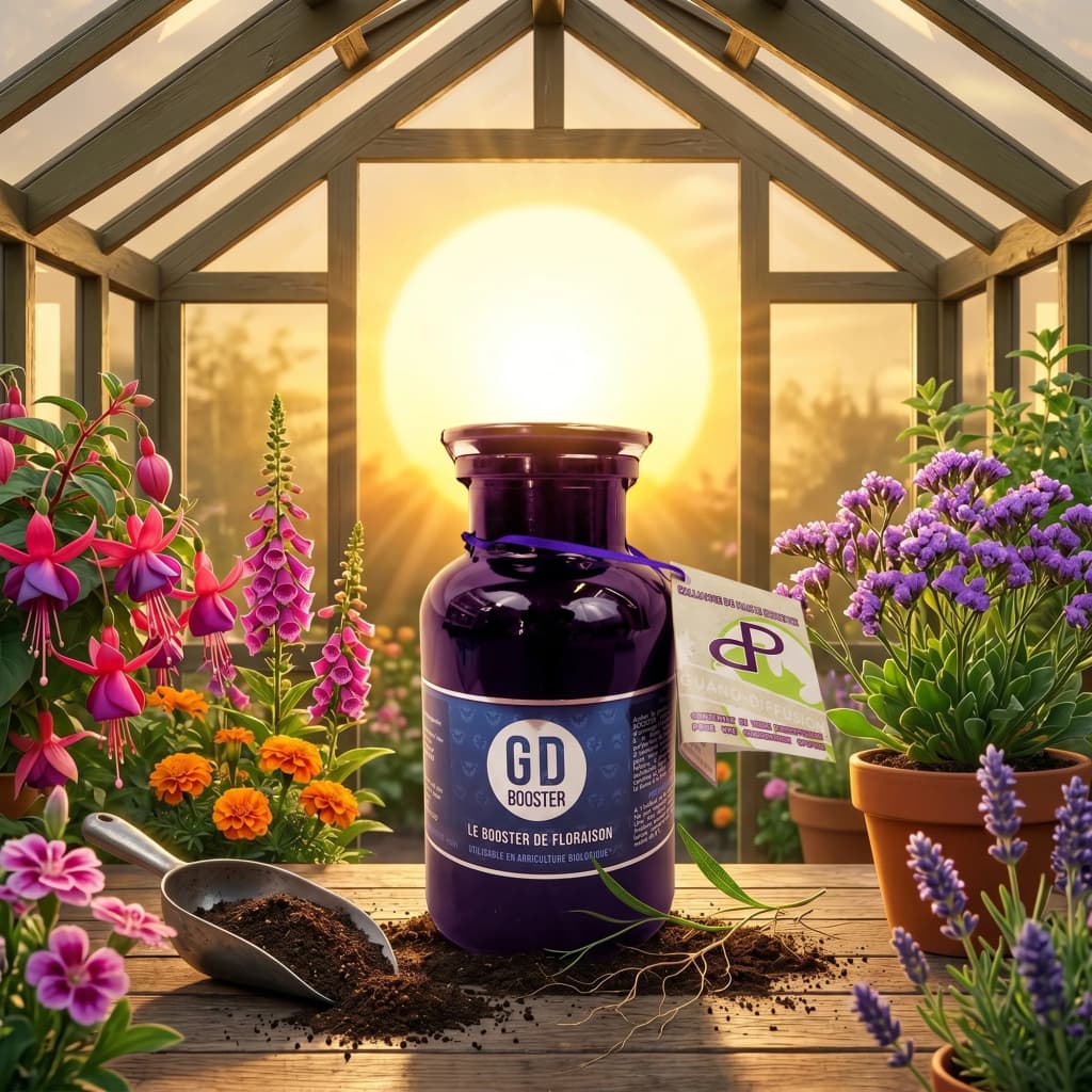 GD Booster Guano Diffusion, stimulateur de floraison liquide organique, bouteille vue face