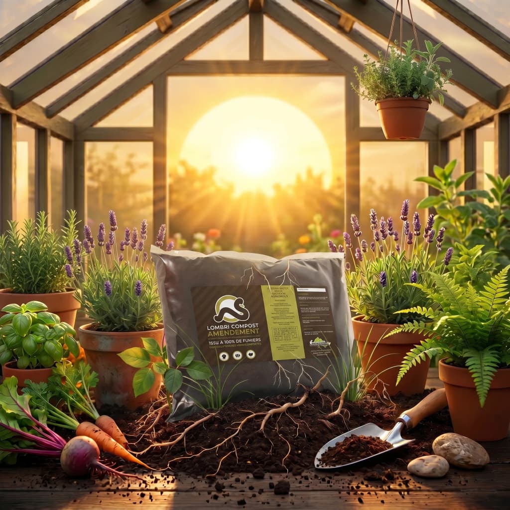 Lombri-compost Fin Guano Diffusion, amendement organique 100% fumiers tamisé fin, sac vue face